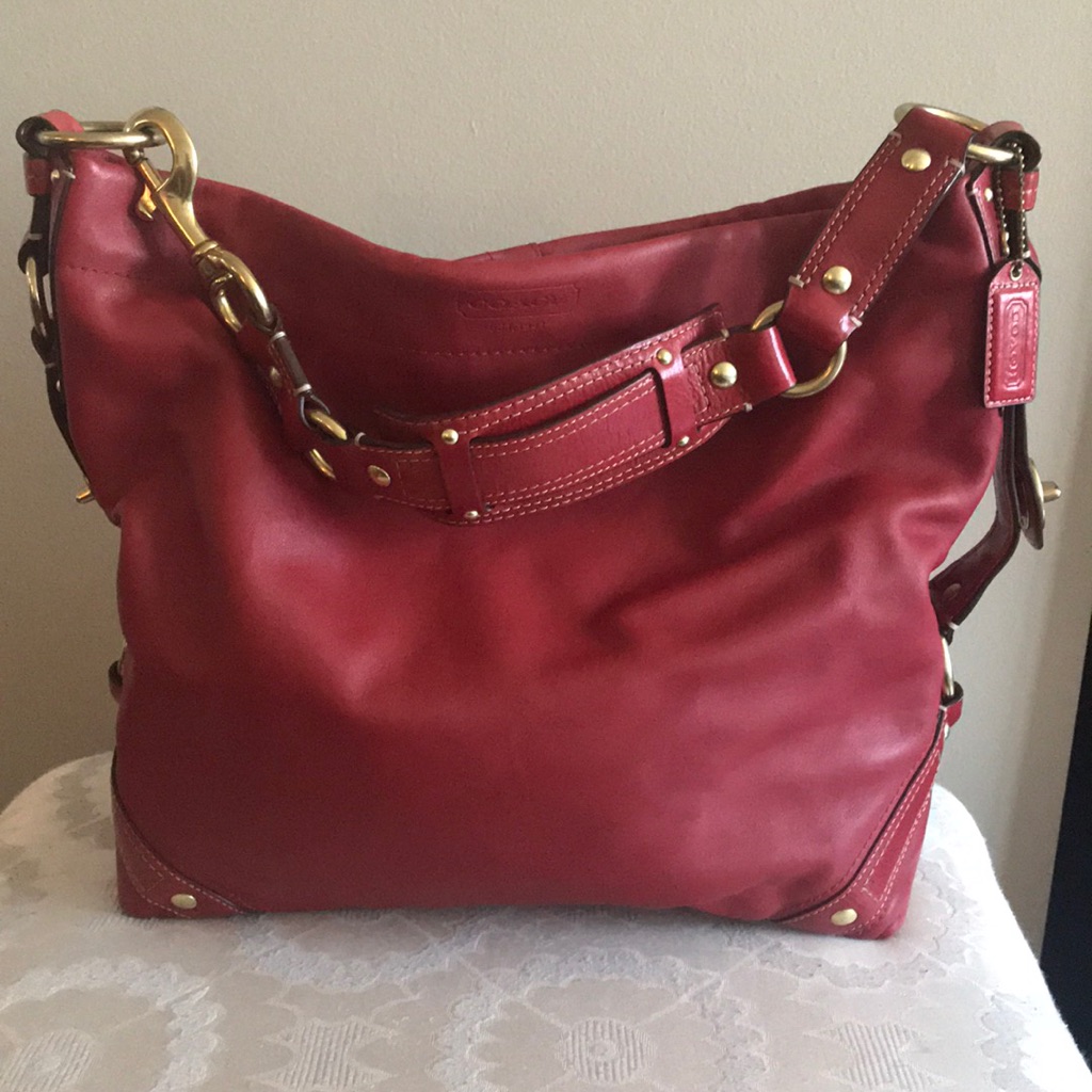 Coach Leather Large Carly Shoulder Bag